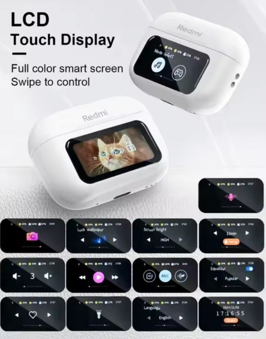 Redmi słuchawki bluetooth z wyświetlaczem