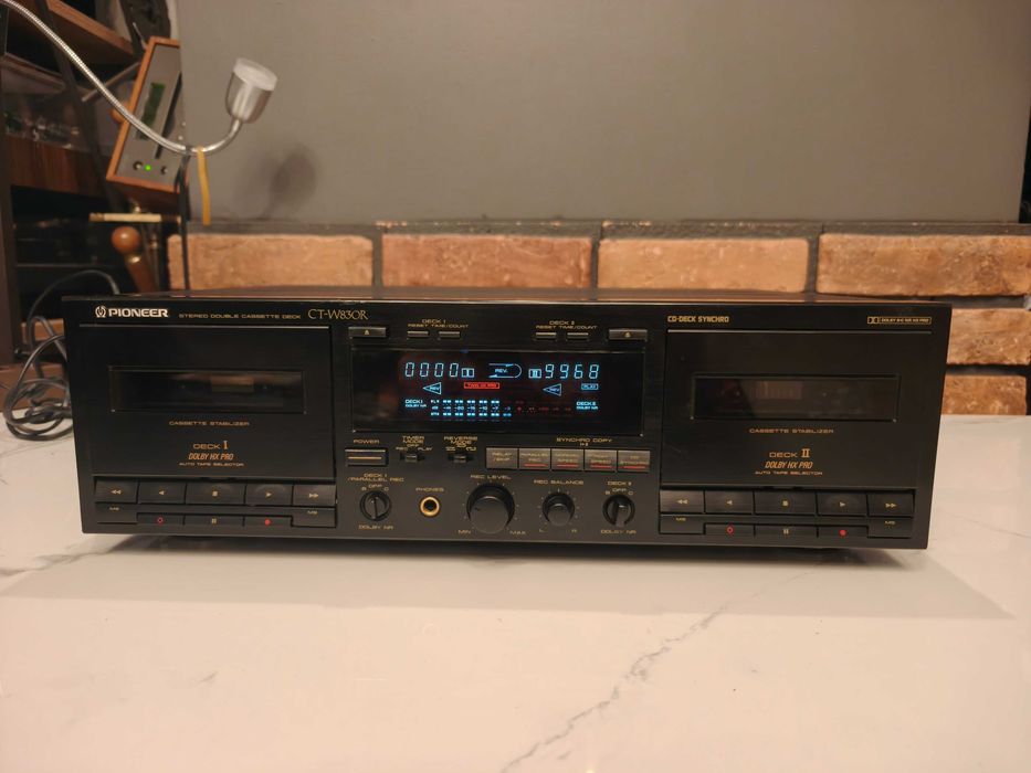 PIONEER CT-W830R ! Magnetofon dwukasetowy ! Wysoki model