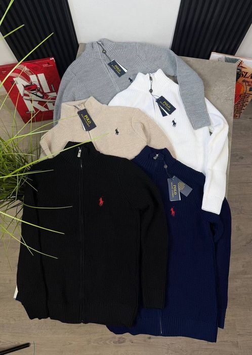 Зіп-светр Ralph Lauren / zip sweater Polo Ralph Lauren black navy grey beige white / кофта зип Ralph Lauren