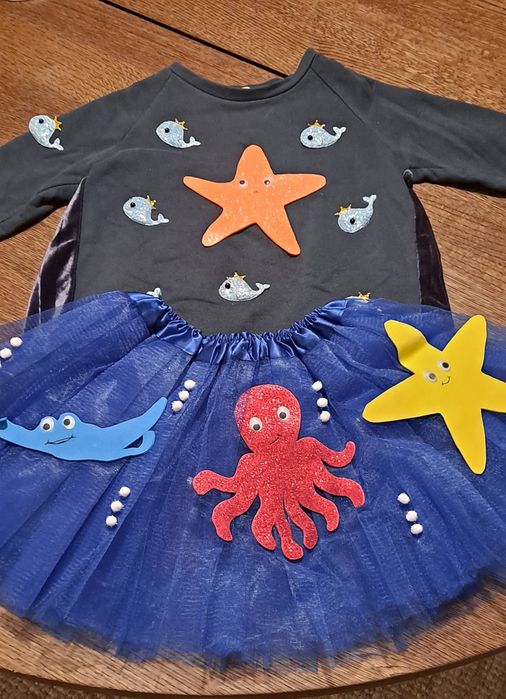 Fantasia de Carnaval menina do mar 6 anos