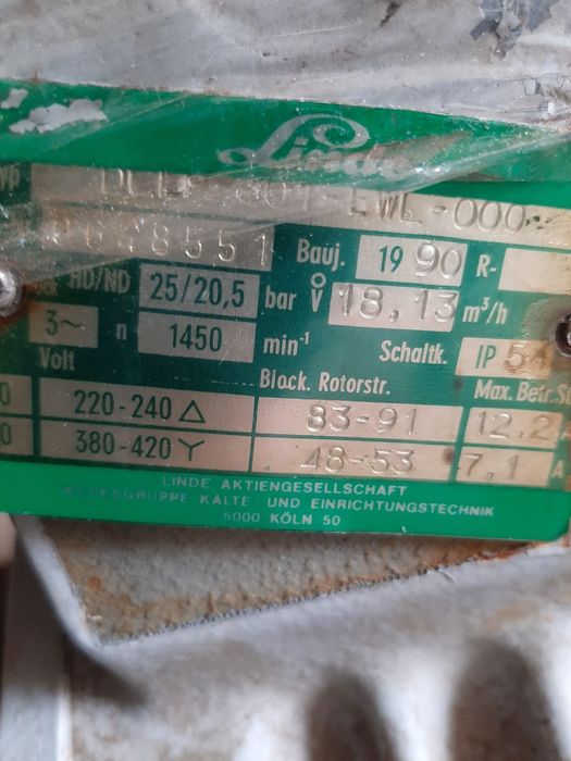 Компресор холодильник. Linde