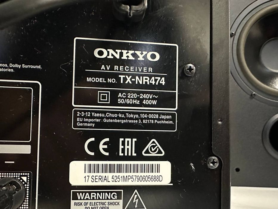 Pilot! 5,1 Amplituner Onkyo TX-SR 474, 5*135Watt, Wi-Fi, Bluetooth, Ai