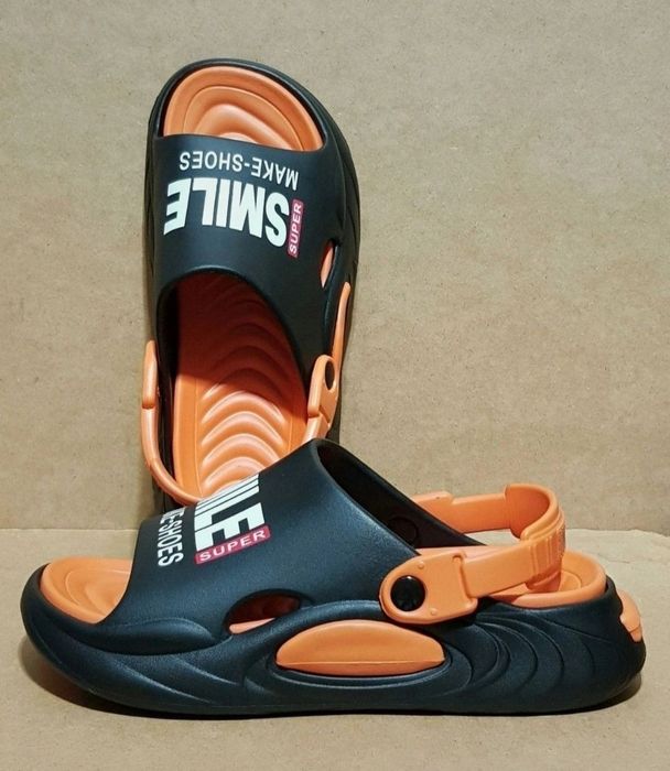 Klapki sandały męskie 40-41 (26cm) nowoczesne sportowe z paskiem czarn