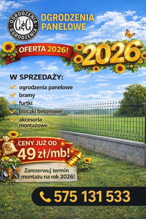 Sprzedam kompletne ogrodzenia panelowe Fi4/ Fi5
