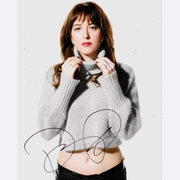 Autógrafo Emoldurado Com Certificado Dakota Johnson