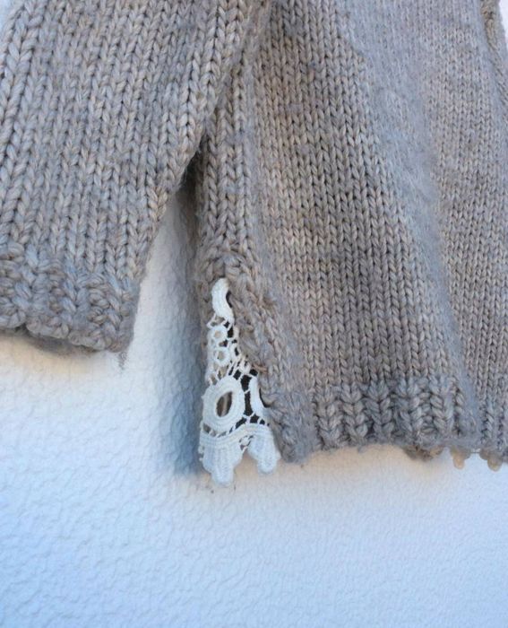 Camisola de malha com renda Zara Girls