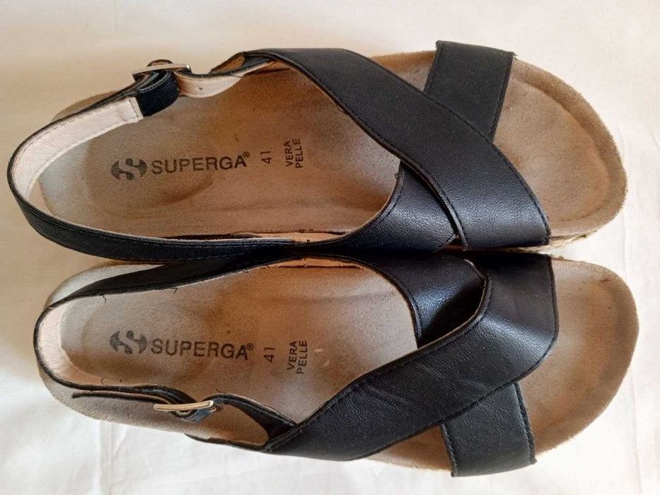 Шкіряні жіночі босоніжки Superga (оригінал), розмір 41