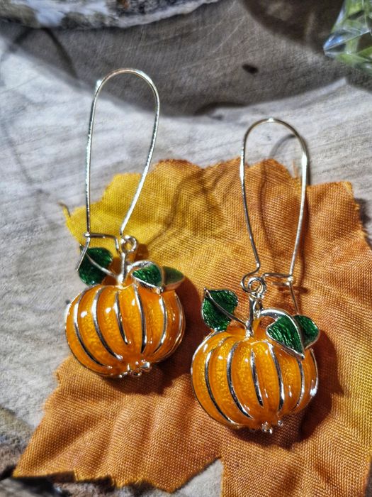 Kolczyki  dynie jesienne halloween