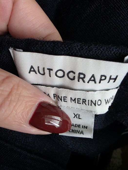 Autograf męski sweter 100 % merino wool Xl