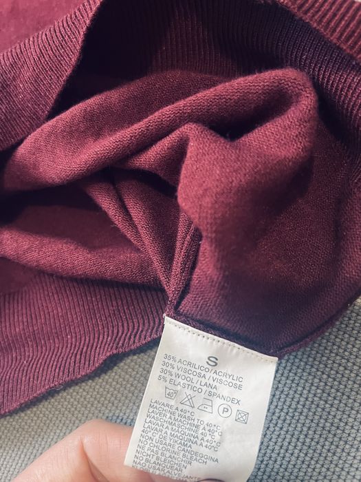 Piekny bordowy sweter damski rozm s premium wiskoza