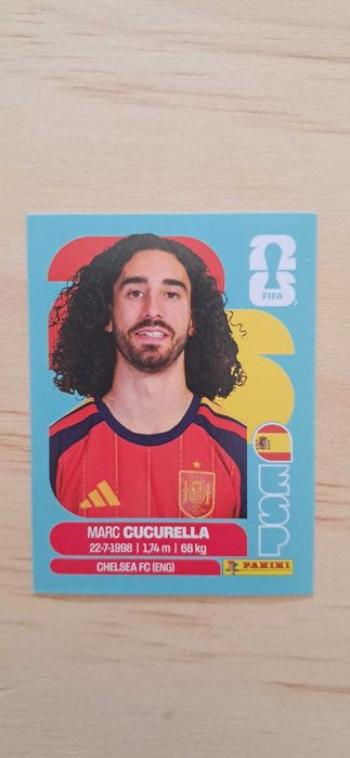 Cromo futebol de Cucurella(Mundial 2026)da Panini