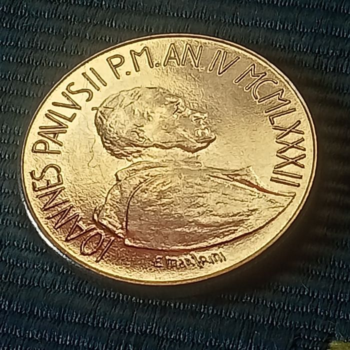 moeda de 50 liras vaticano