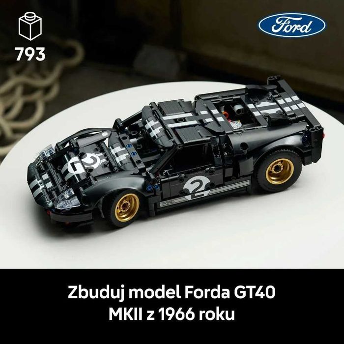 Klocki Lego Technic 42223 Samochód wyścigowy 1966 Ford GT40 MKII