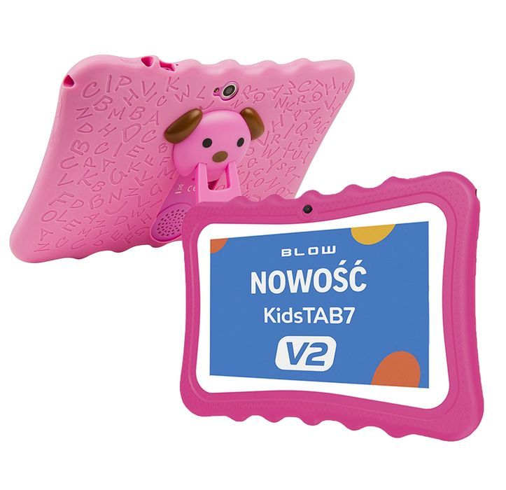 Tablet edukacyjny 7 cali dla dzieci KidsTAB7 4/32GB 2MP + różowe etui
