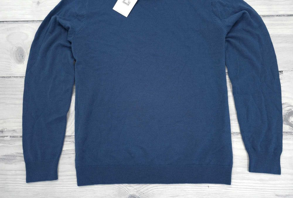 THESE GLORY DAYS T Leon Round Neck 100% Merino Wool Męski Sweter M