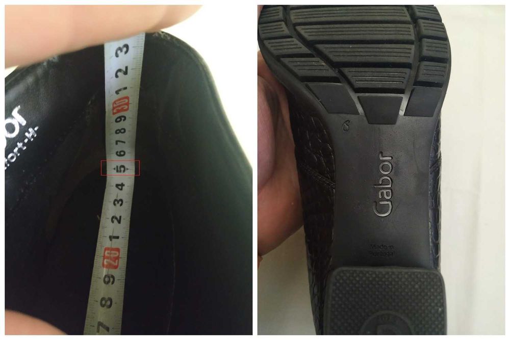 Ботинки/Ботильоны женские кожаные "Gabor" Размер 38,5 Идеальные!!!