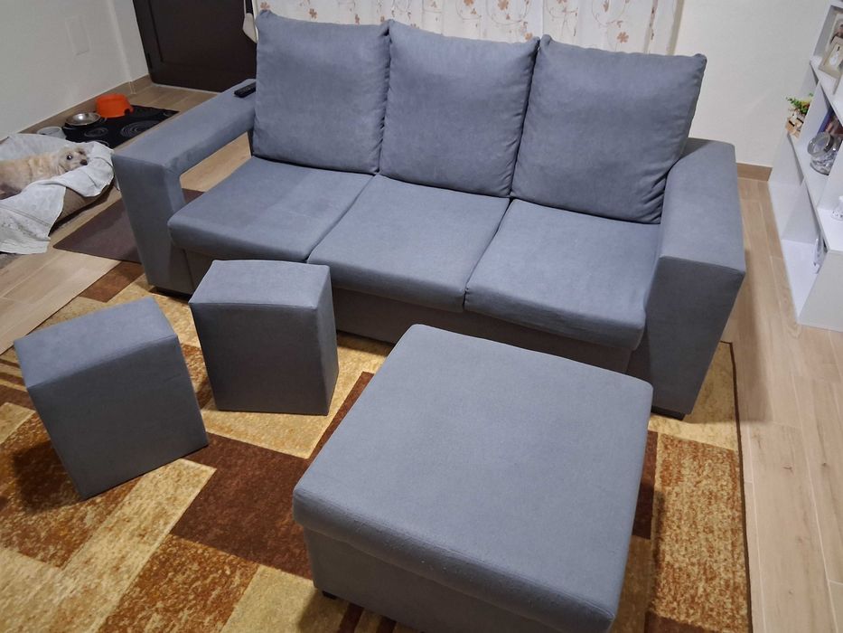 Sofa c/ pouf reversível
