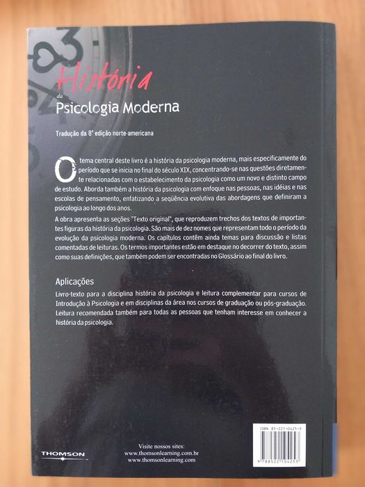 História da Psicologia Moderna - Duane Schultz e Sydney Ellen Schultz