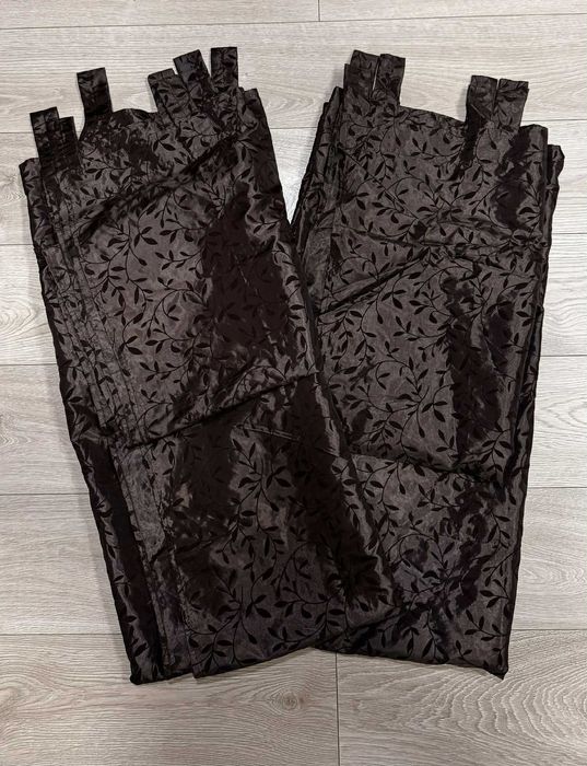 Zasłony brązowe z połyskiem 233x145 cm