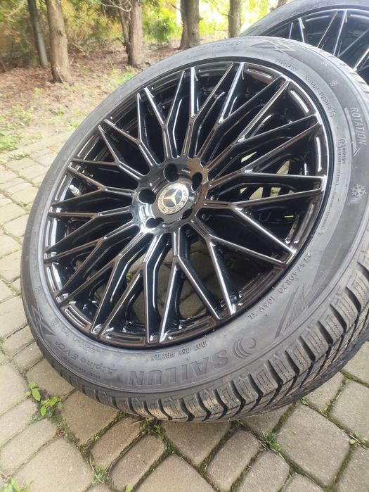 Fabrycznie nowe koła zimowe alufelgi czarne z nowymi czujnikami ciśnienia 20 5x112  Mercedes GLC/ GLC c253 coupe 245/45/20 + 275/40/20 dostawa GRATIS