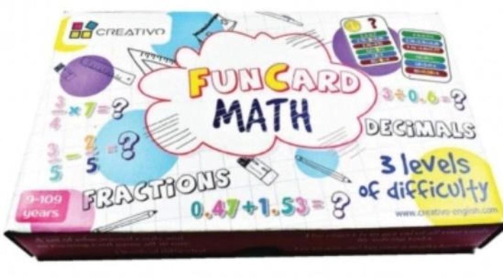 Fun Card Math (ułamki zwykłe, ułamki dziesiętne) Creativo pudełko,