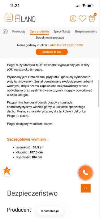 Regał MDF Marsylia Meble Pinio jak nowe !