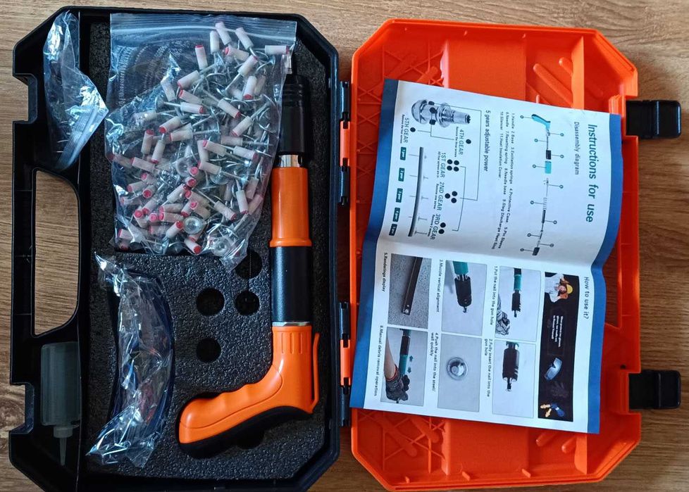 Pistolet do gwoździ ręczny mini nit Nailgun długość 27 mm + 99 gwoździami
