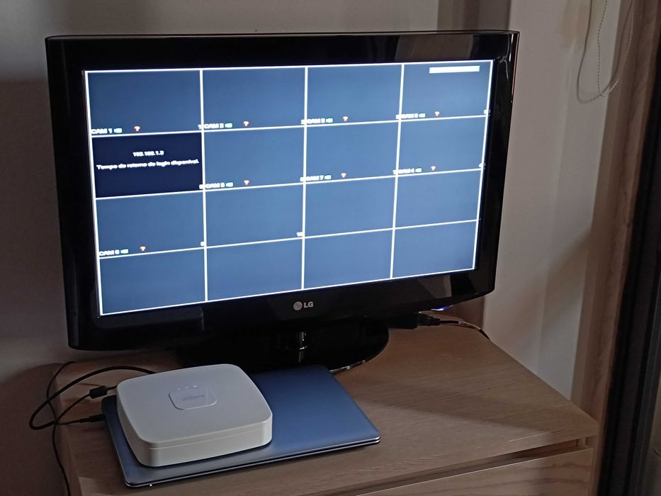 Box câmaras vigilância e monitor