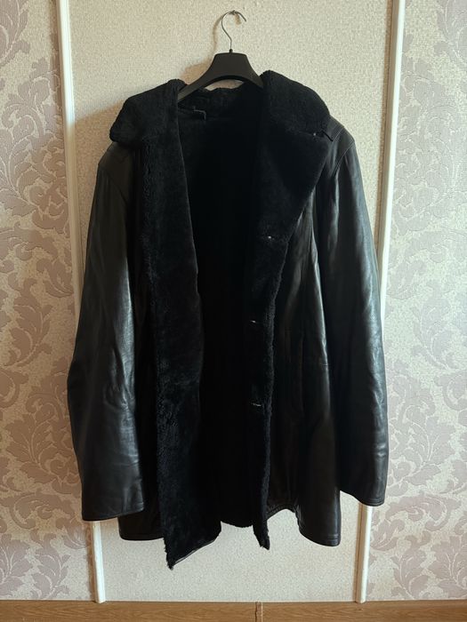 Чоловіче шкіряне пальто