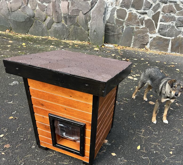Буда котам утеплена маленька котикам коту киці для кота будка котяча