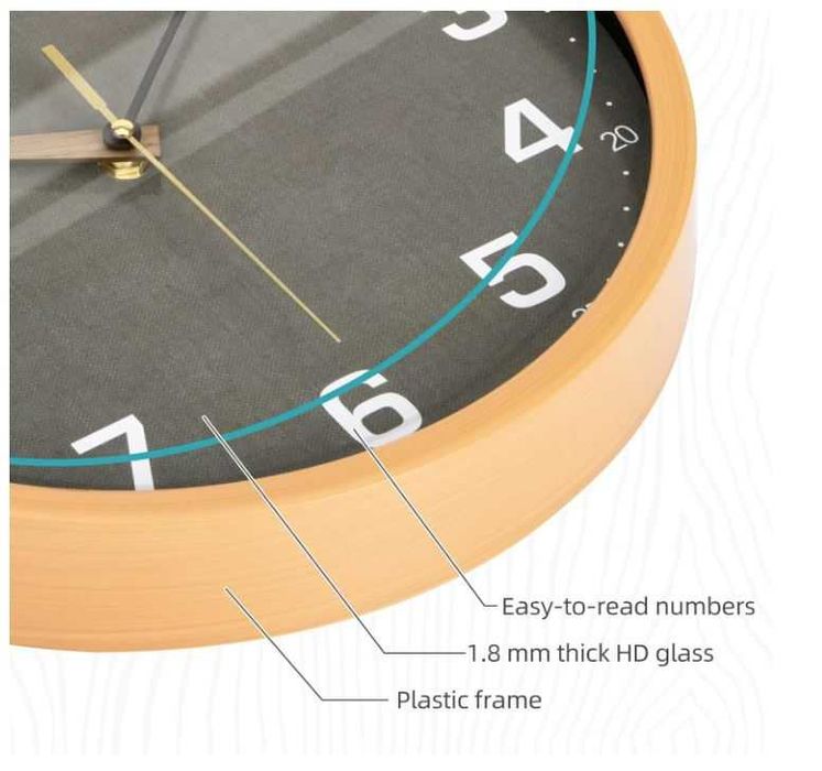 Nowoczesny cichy zegar ścienny 30cm