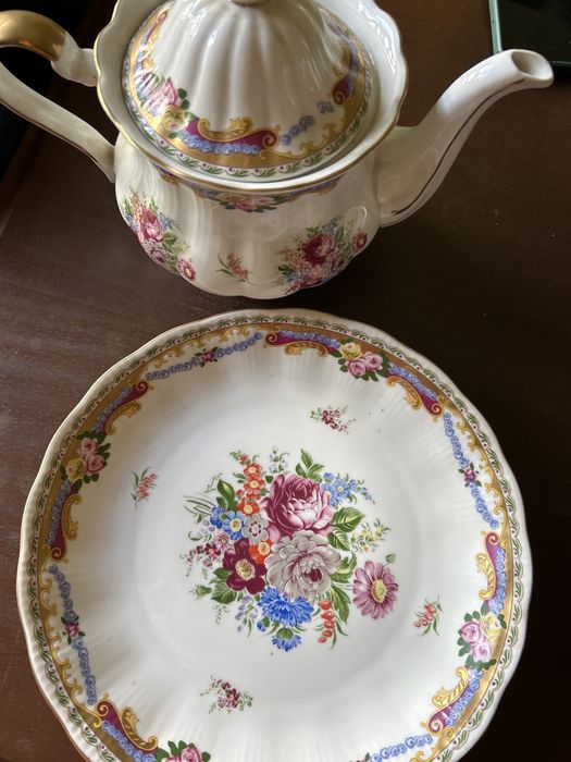 Bule e prato porcelana Limoges64585567297026123