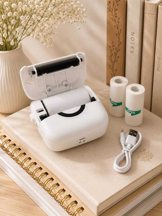Mini Drukarka Termiczna Bluetooth Przenośna Bezprzewodowa