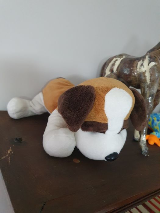 Cão peluche novo