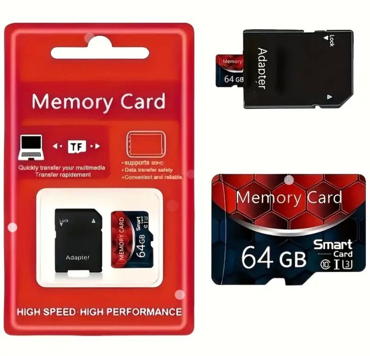 2 шт. YIIYRY Розумна камера безпеки 1080P HD + SD картка на 64+адаптер