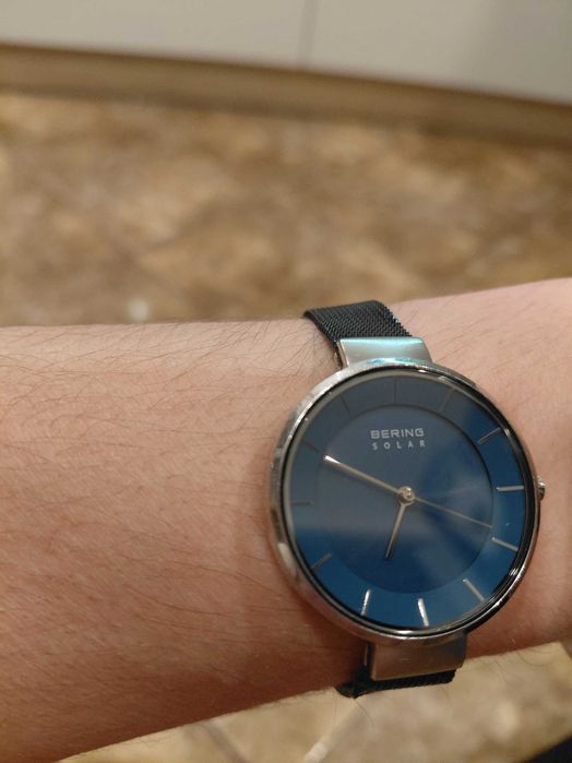 Bering Solar damski zegarek granatowy