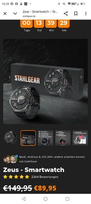 Smartwatch Zeus Stahlgear