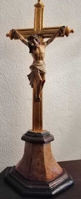Arte Sacra Calvário de Cristo Talha dourada - Início séc. XX