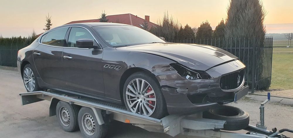 Maserati Quattroporte SQ4 Salon PL. Bogate wyposażenie . Uszkodzony...