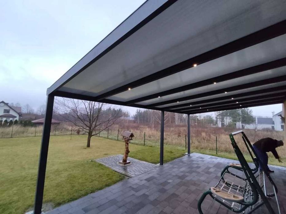 Zadaszenie aluminiowe PRO z dachem poliwęglanowym 350x1206 m