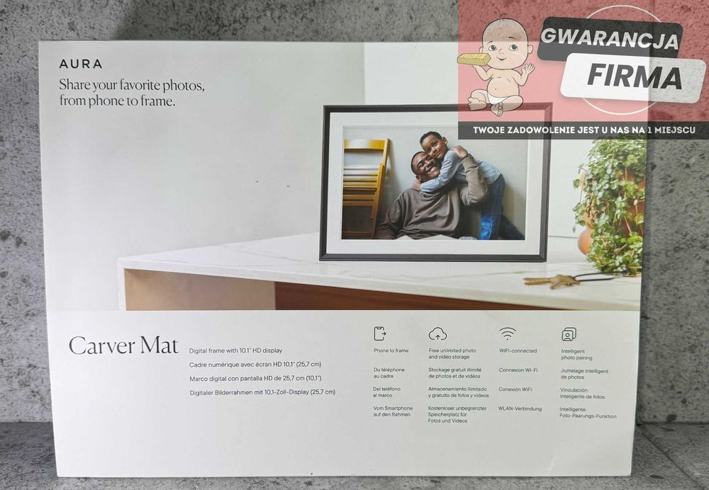 Ramka Carver Aura Mat 10.1 | NOWA |