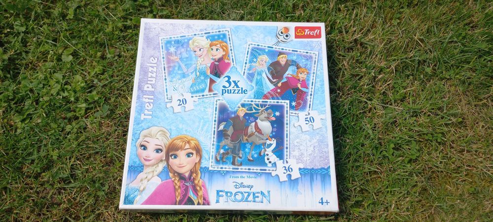 puzzle frozen kraina lodu 3 w 1