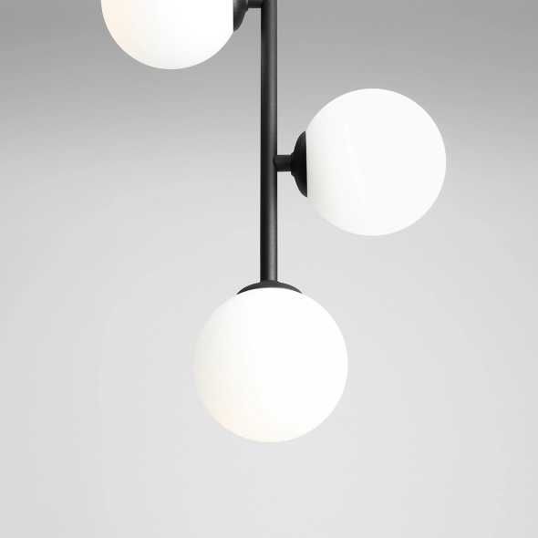 Nowoczesna, czarna lampa sufitowa LIBRA 3 CEILING BLACK