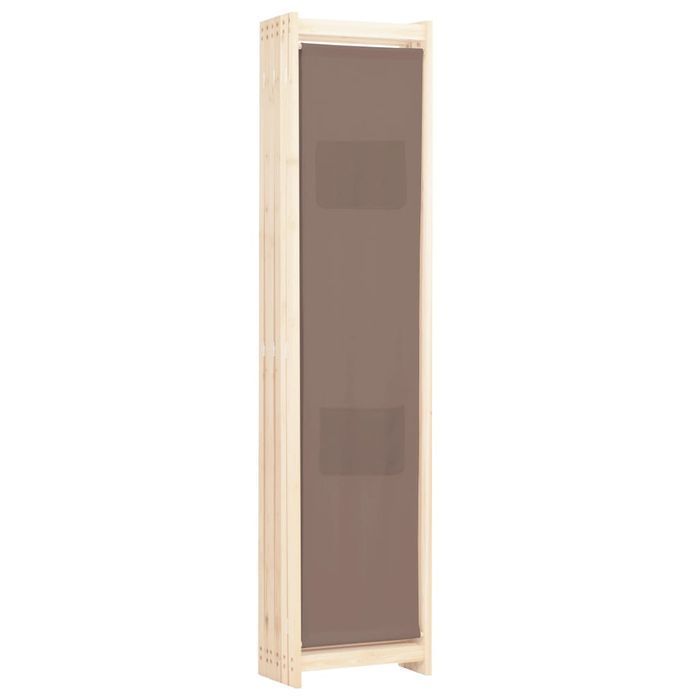 vidaXL Parawan 6-panelowy, brązowy, 240 x 170 x 4 cm, tkanina