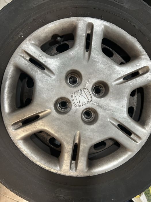 Jantes 14 ferro com pneus civic 4x100