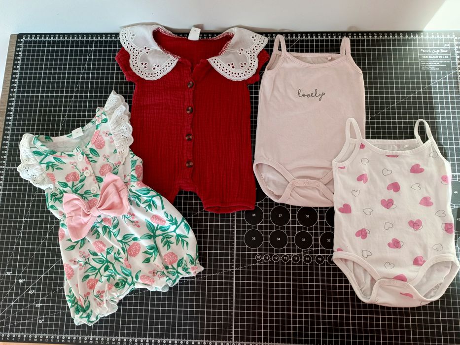 Paka ubrań dla dziewczynki r. 68 + zabawki