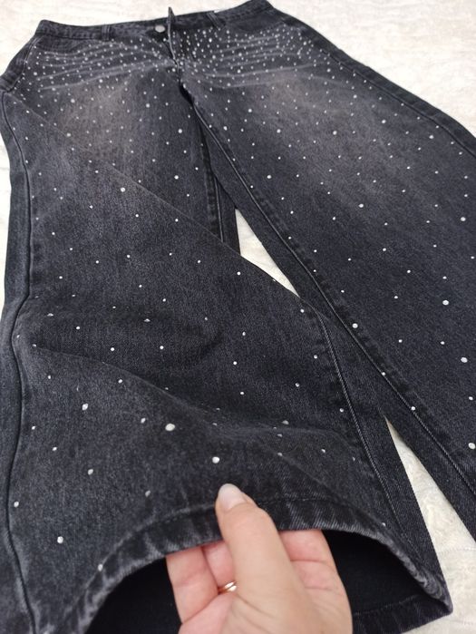 Джинси палаццо,широкі в камінці