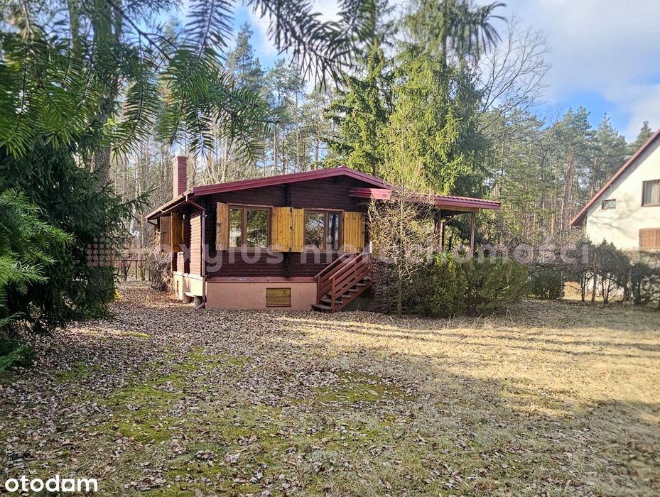 Klimatyczna Leśna Osada z kominkiem 45min od W-wy Działka 800m²