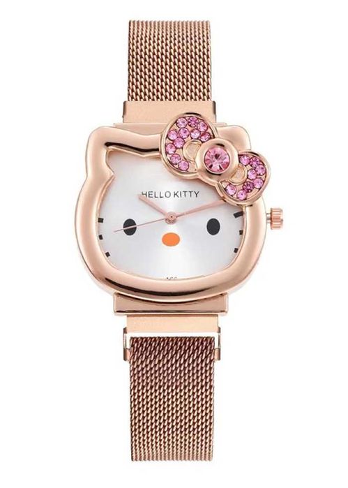 piękny elegancki zegarek Hello Kitty Sanrio Kawaii diamenciki