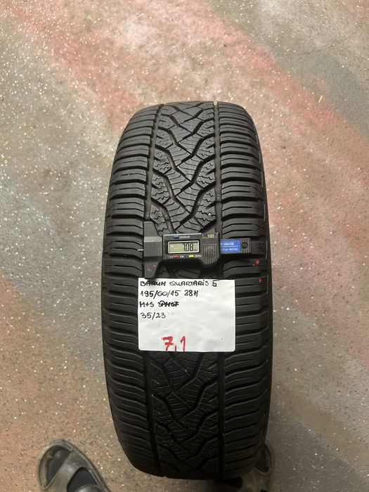 1x  195/60R15 88H BARUM QUARTARIS 5 opona wielosezon Demo 2023 r M+S 3PMSF POJEDYNKA